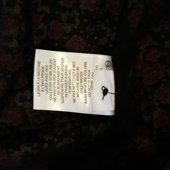 NWOT Rachel Zoe Midi Length Ruffle Black/Pink Floral Skirt size S - Picture 14 of 14